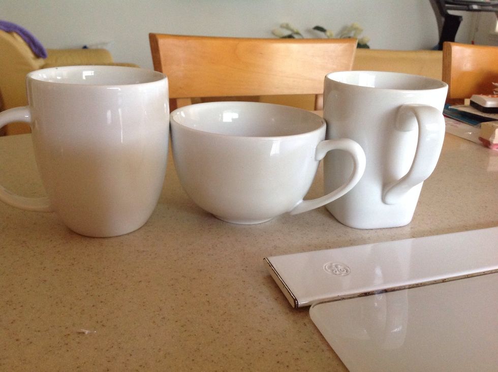You will need a few coffee mugs. My mugs are from Target for $4 each.