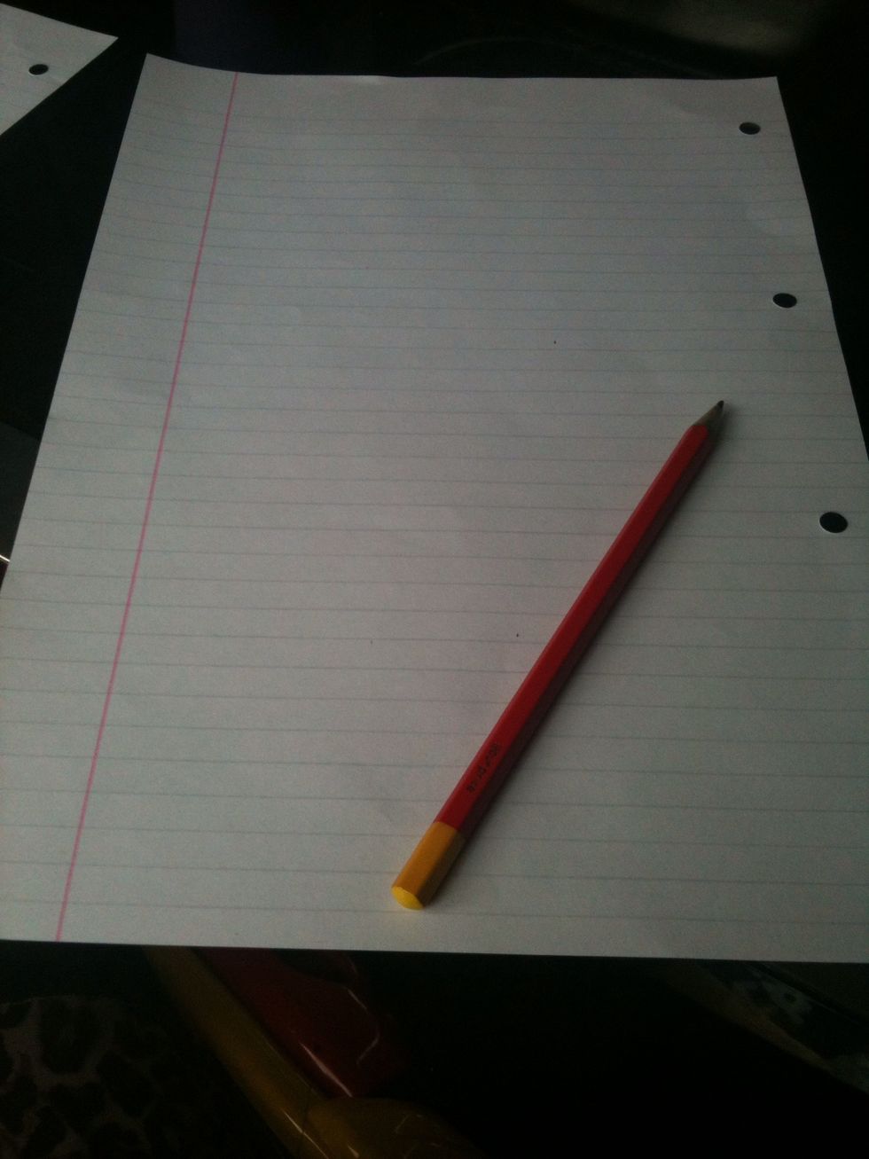 You will need a pencil and paper