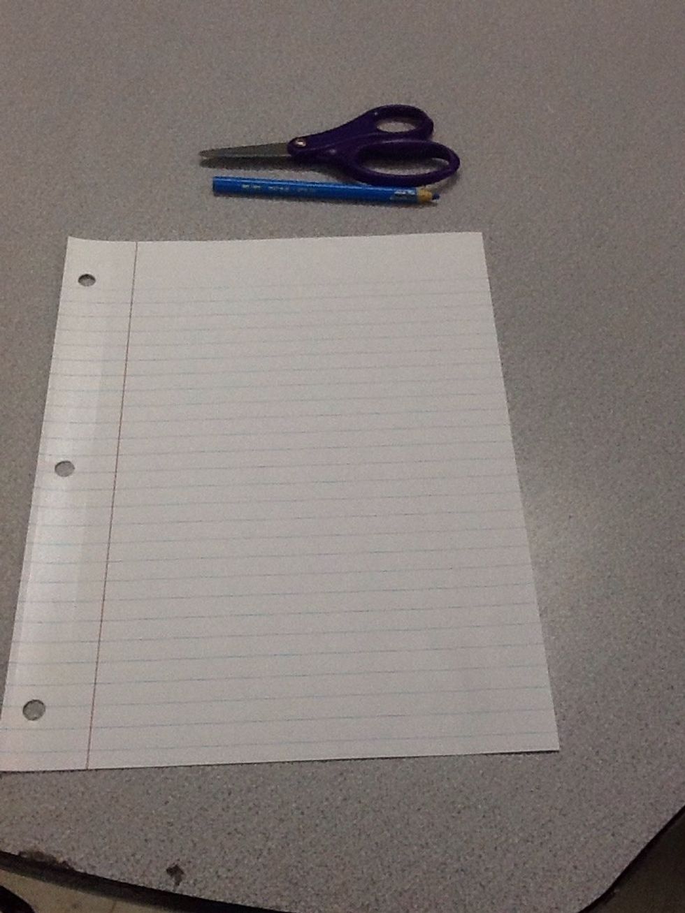 You will need a piece of paper, scissors, and a pencil!