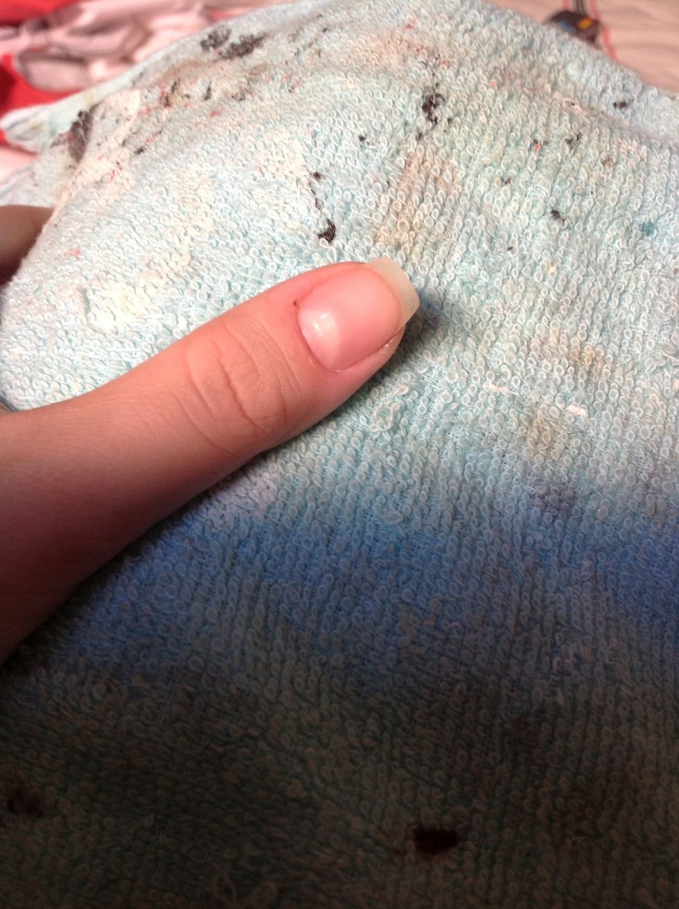 You will need clean nails, without base (the base can to ruin the next step)