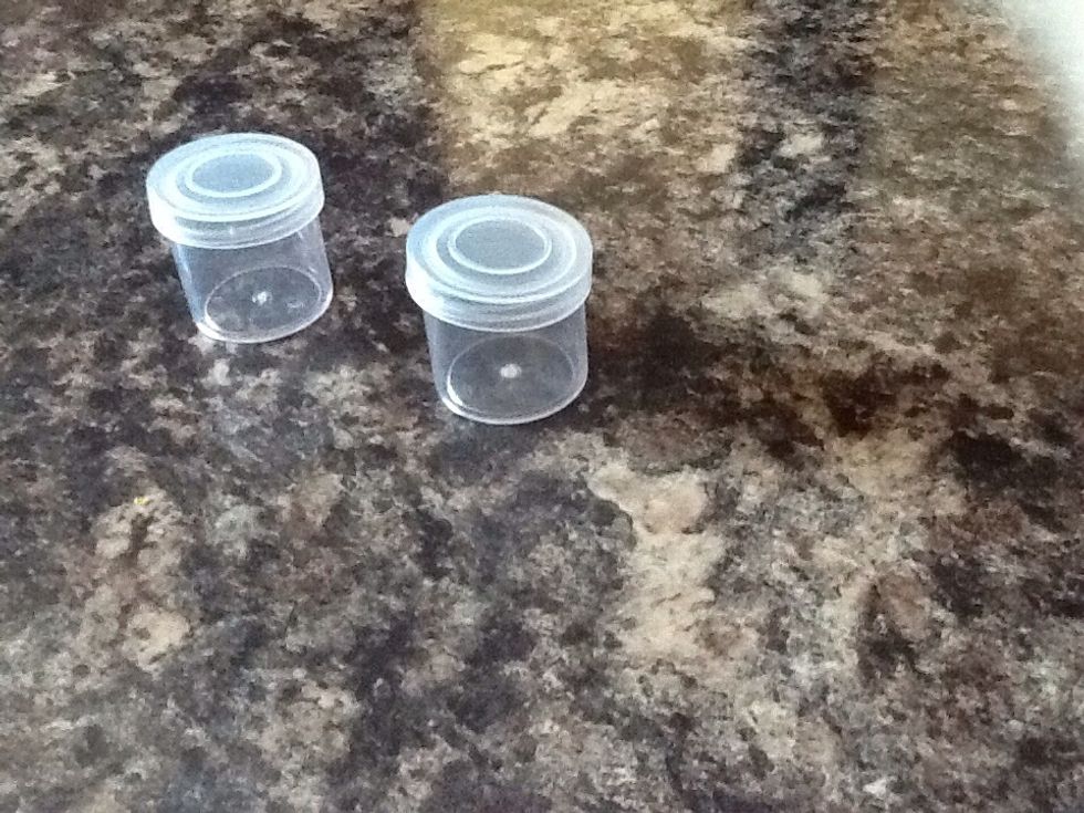 You will need empty containers for the scrub, I am using some craft containers.