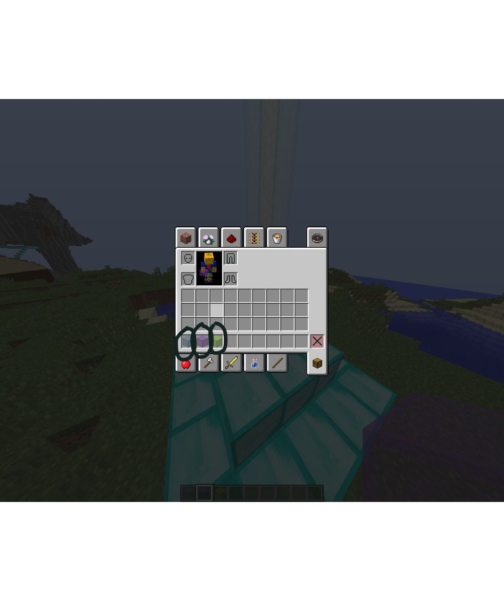 You Will need stained glass a took 3 diffrent colors