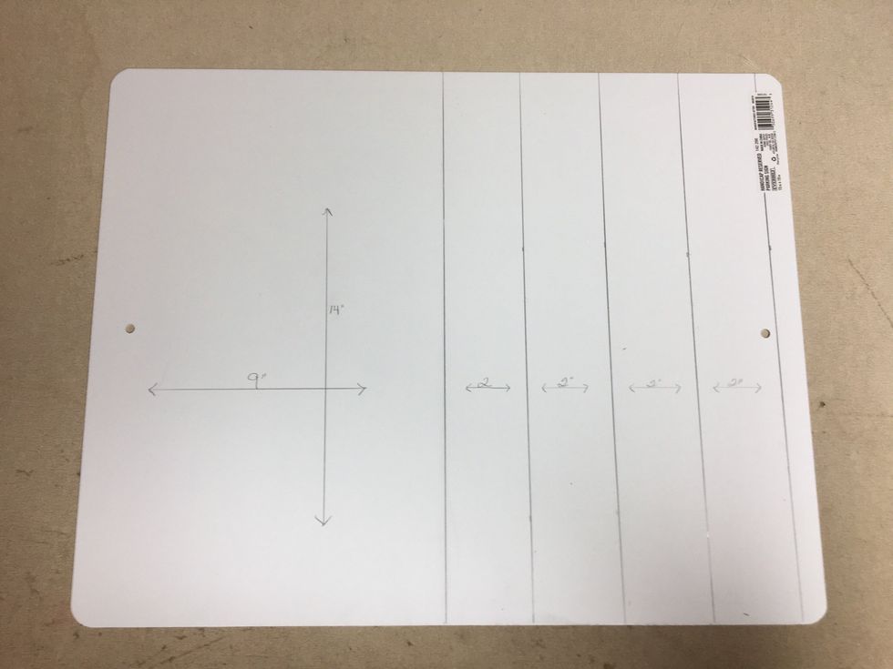 You will need the bottom, 2 long sides and 2 short sides. We cut all the sides the same length in the beginning.