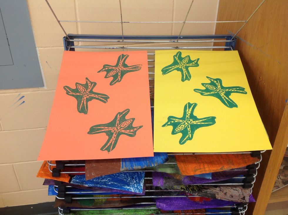 You will need to let your prints dry overnight on the drying rack.