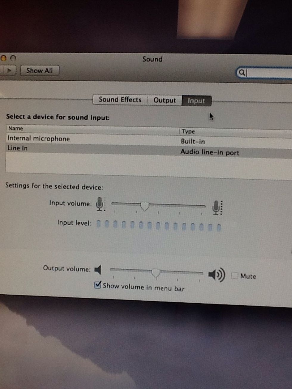 You will need to make sure that the sound setting is set to the line in, input