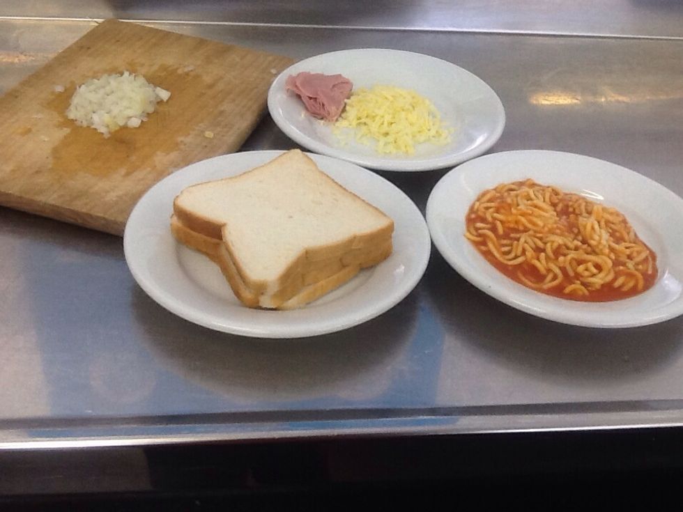 You will need to put your ingredients on separate plates