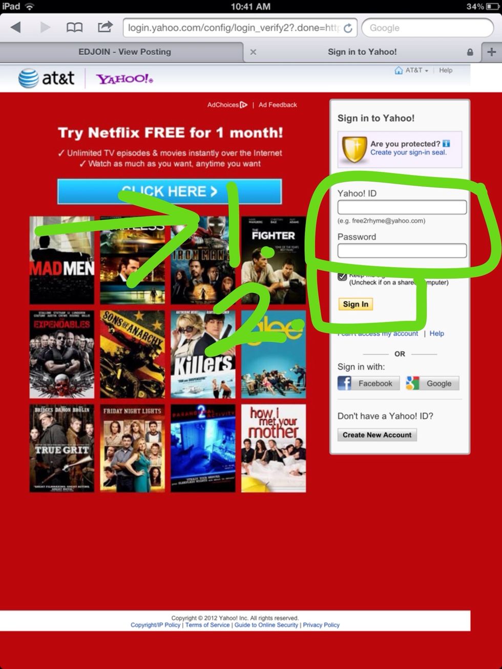 You will need to sign in to email with your username and password then click on sign in.