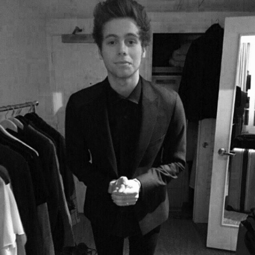 You will need two pictures of the same colour scheme. I chose grey and a picture of Luke Hemmings which I edited to match.