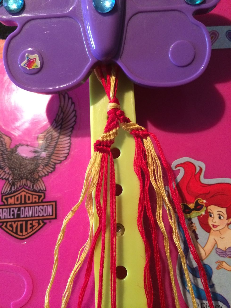 You will notice the little point at the beginning.