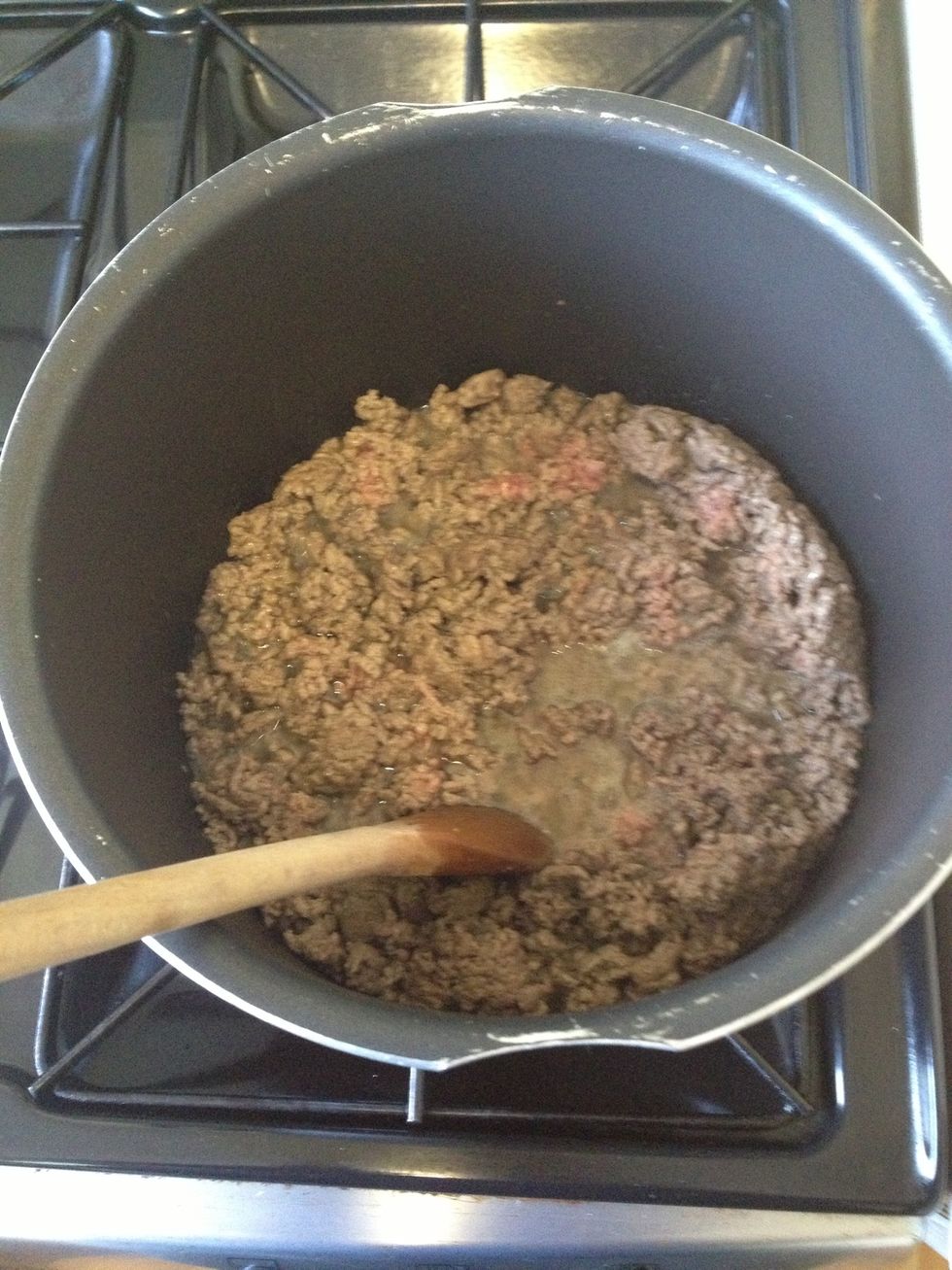 You will noticed after its browned fatty liquid in the pot this should drained away and discarded