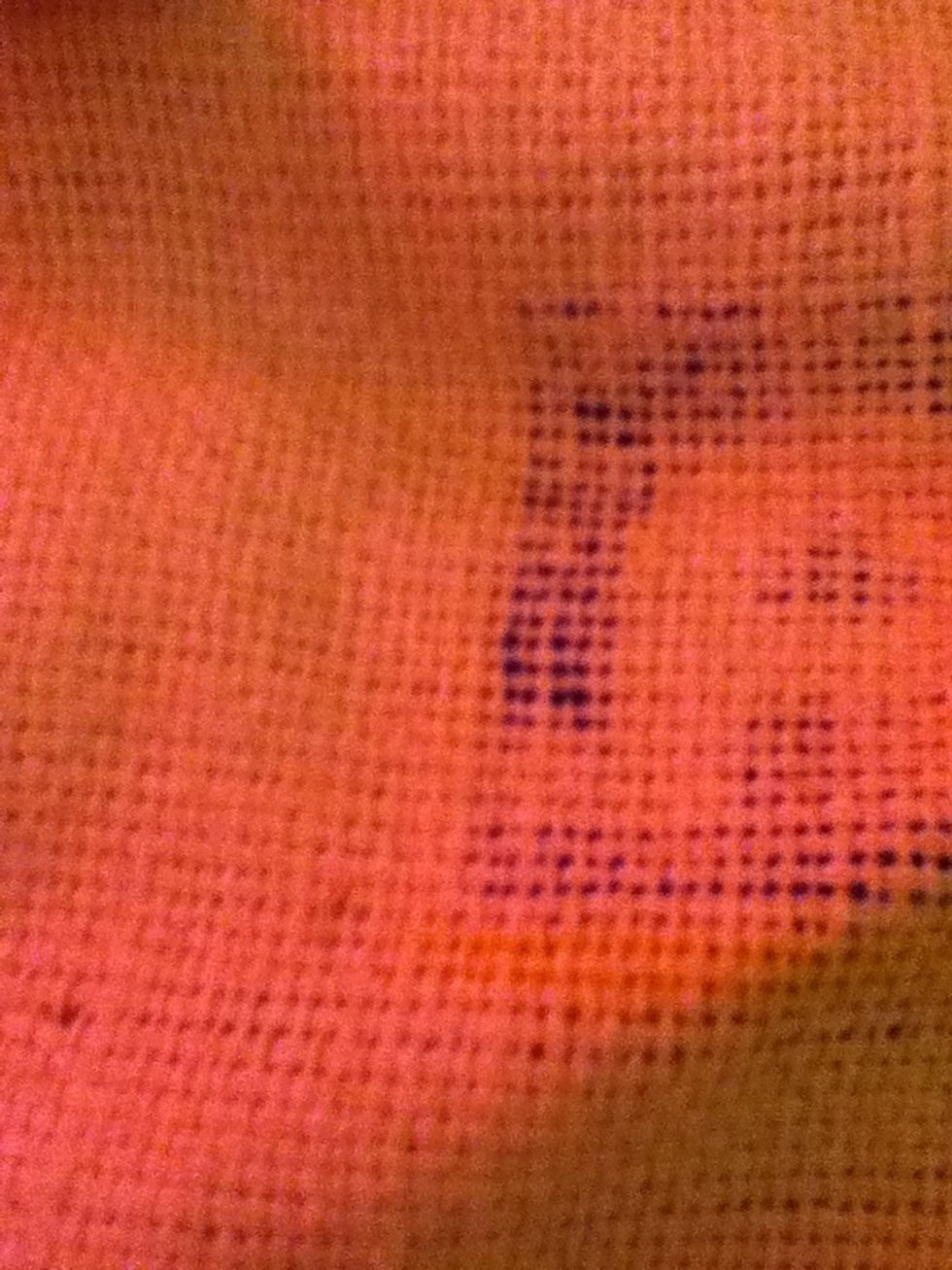 You will place the earrings on the holes- close up