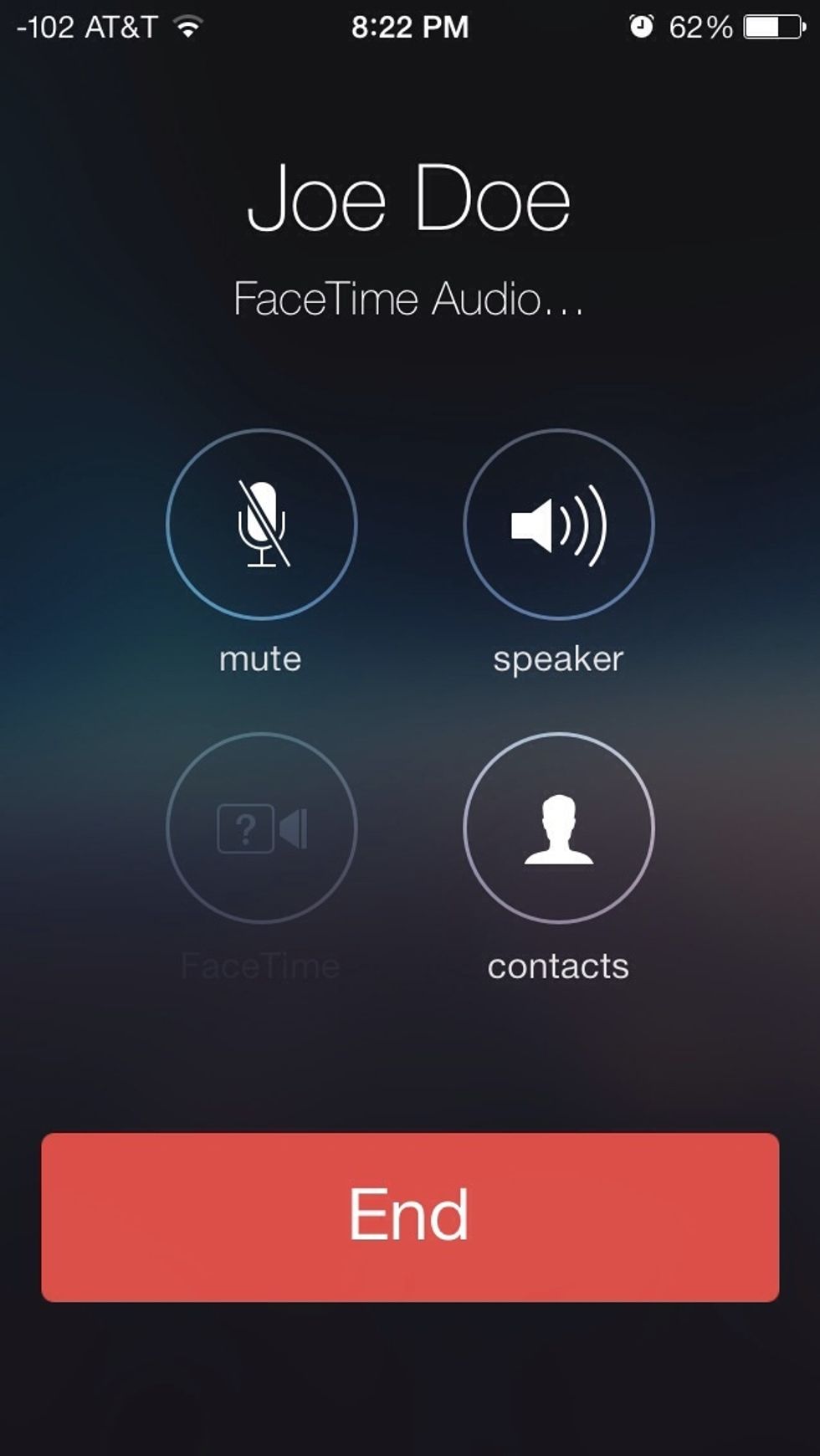 You will see FaceTime Audio under the contacts name.