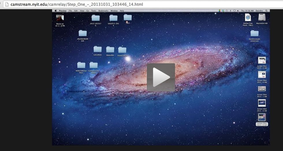 You will see the play button for your recording. Click this play button to view it.