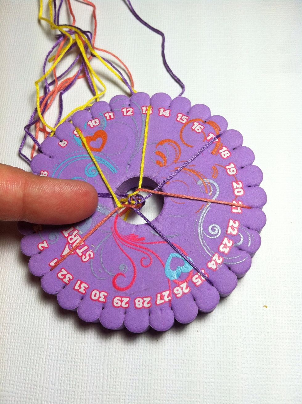 You will start to see this type of spiral as you strings tug against each other. This is the tension you want.