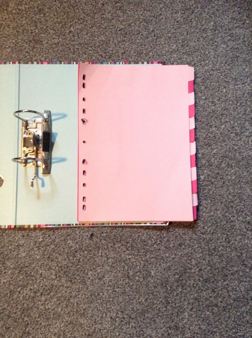 You will then have to purchase dividers for your binder.