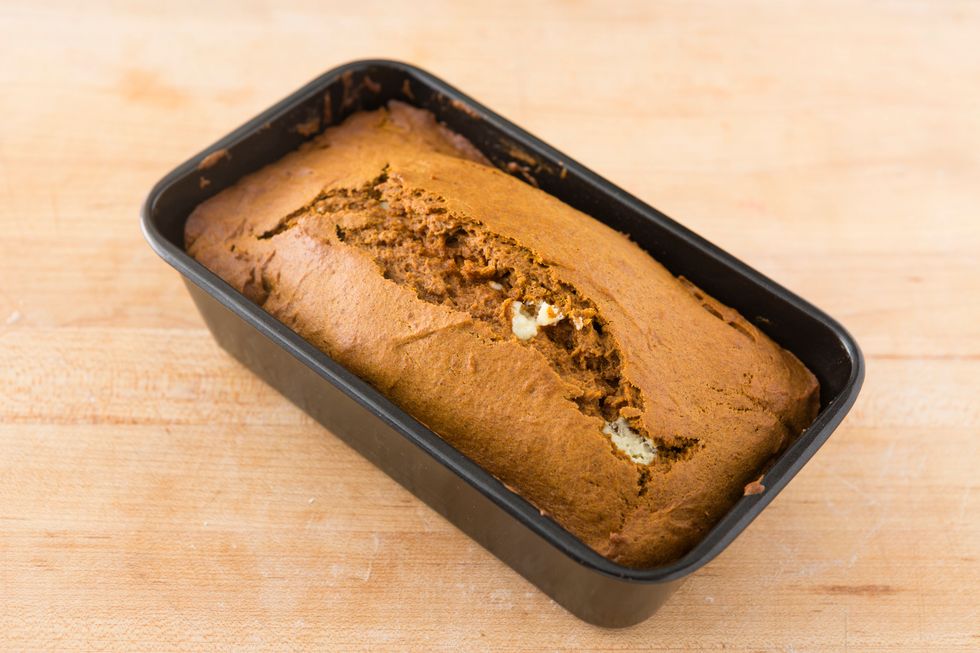 Your baking time with vary slightly based on the moisture of your pumpkin, so watch your bread to make sure that it doesn't burn.