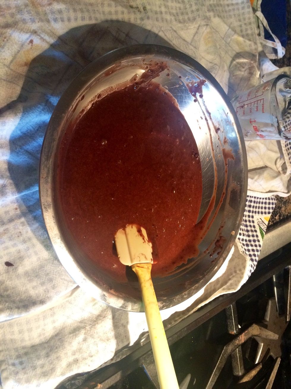 Your Batterson now look something like this. Make sure you don't overmix just fold in until just combined.