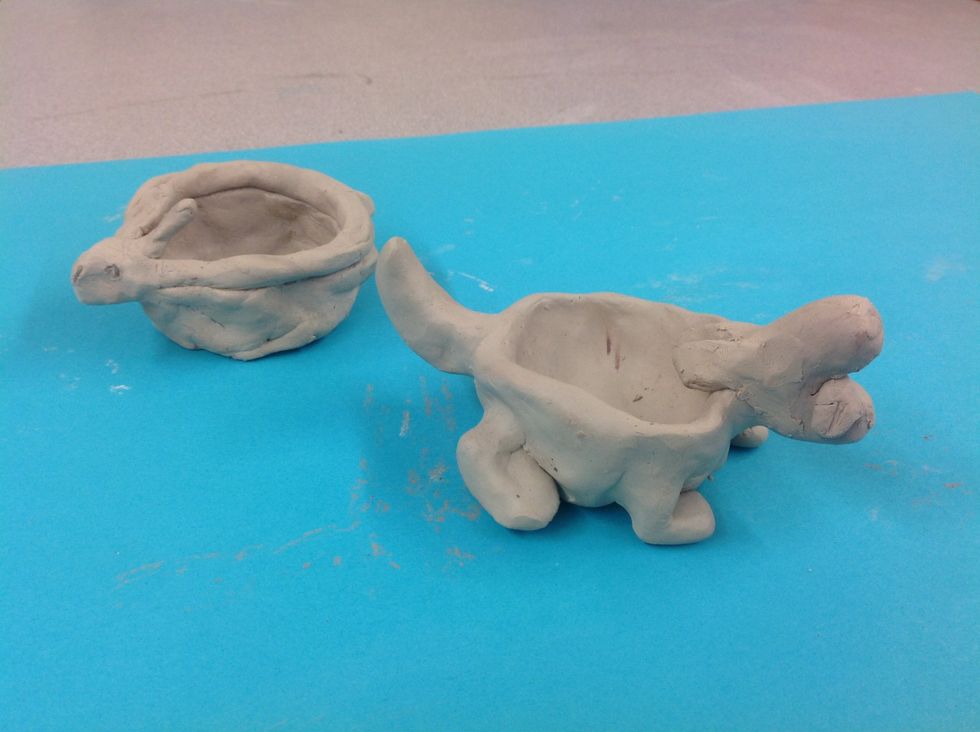 Your bowls/pots will be as unique as you are! P.S. Do not forget to write your initials and class on the base using a needle tool.