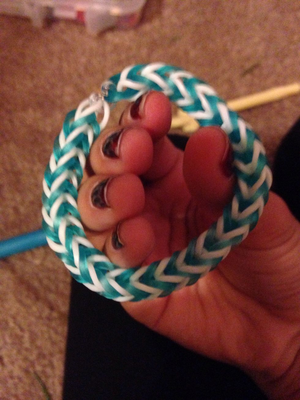 Your bracelet should look like this Sorry for the long steps I wanted to make sure you get it in the most detailed way :)