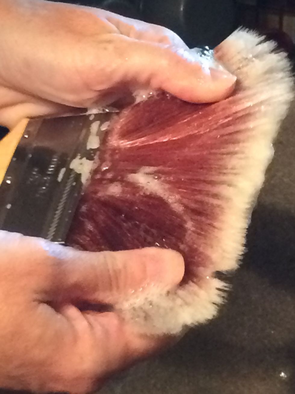 Your brush should NOT have any paint left in it when you are finished!