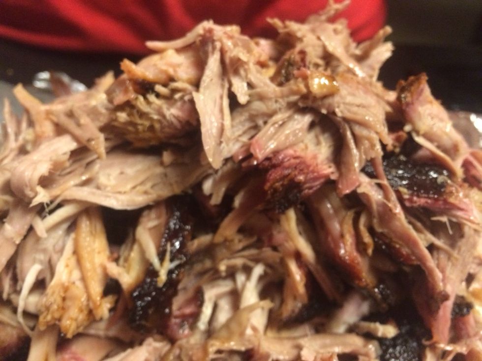 Your butt should look like a pile of shredded pork when complete