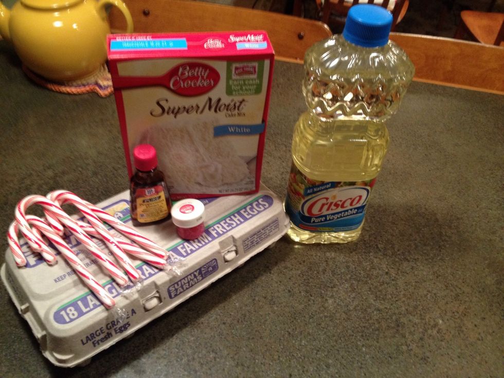 Your cake ingredients.