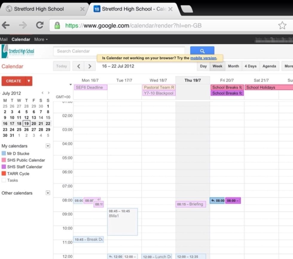 Your calendar should open.