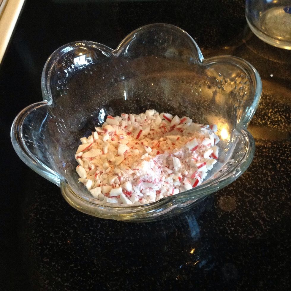 Your candy cane dust should look similar to this.