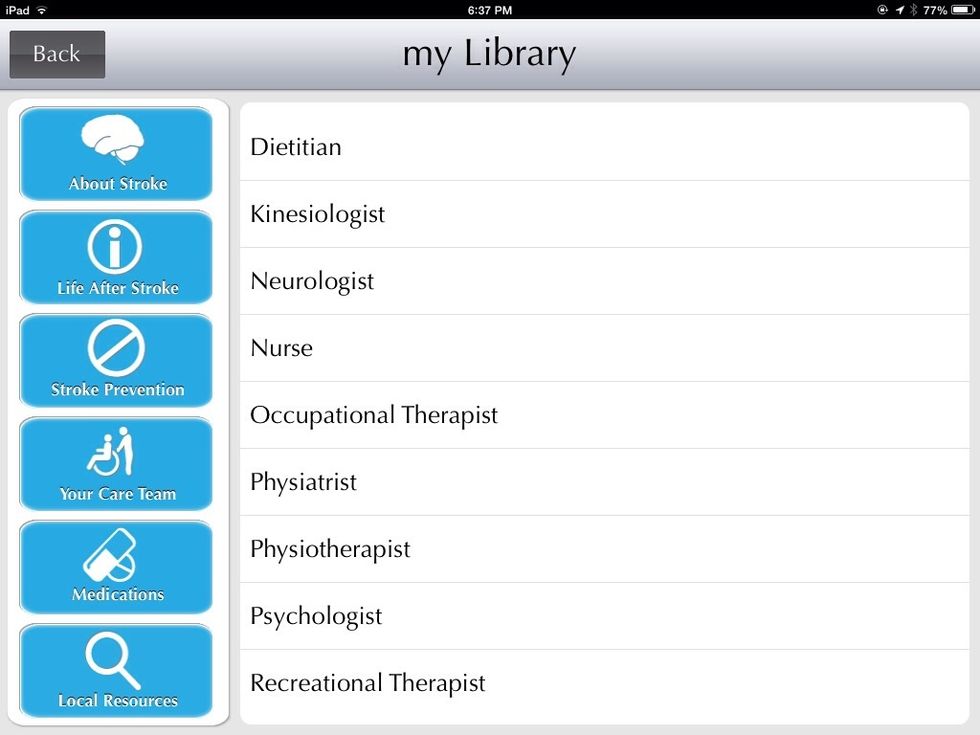 Your Care Team Categories. Click on the topic you wish to learn more about.