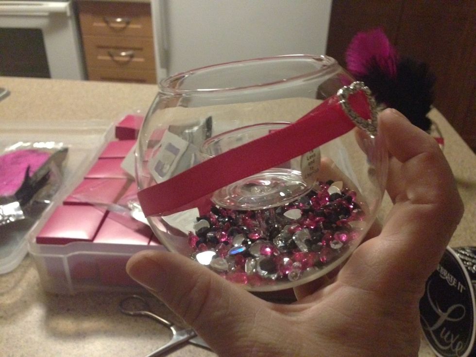 Your centrepiece should now look like this from the side.