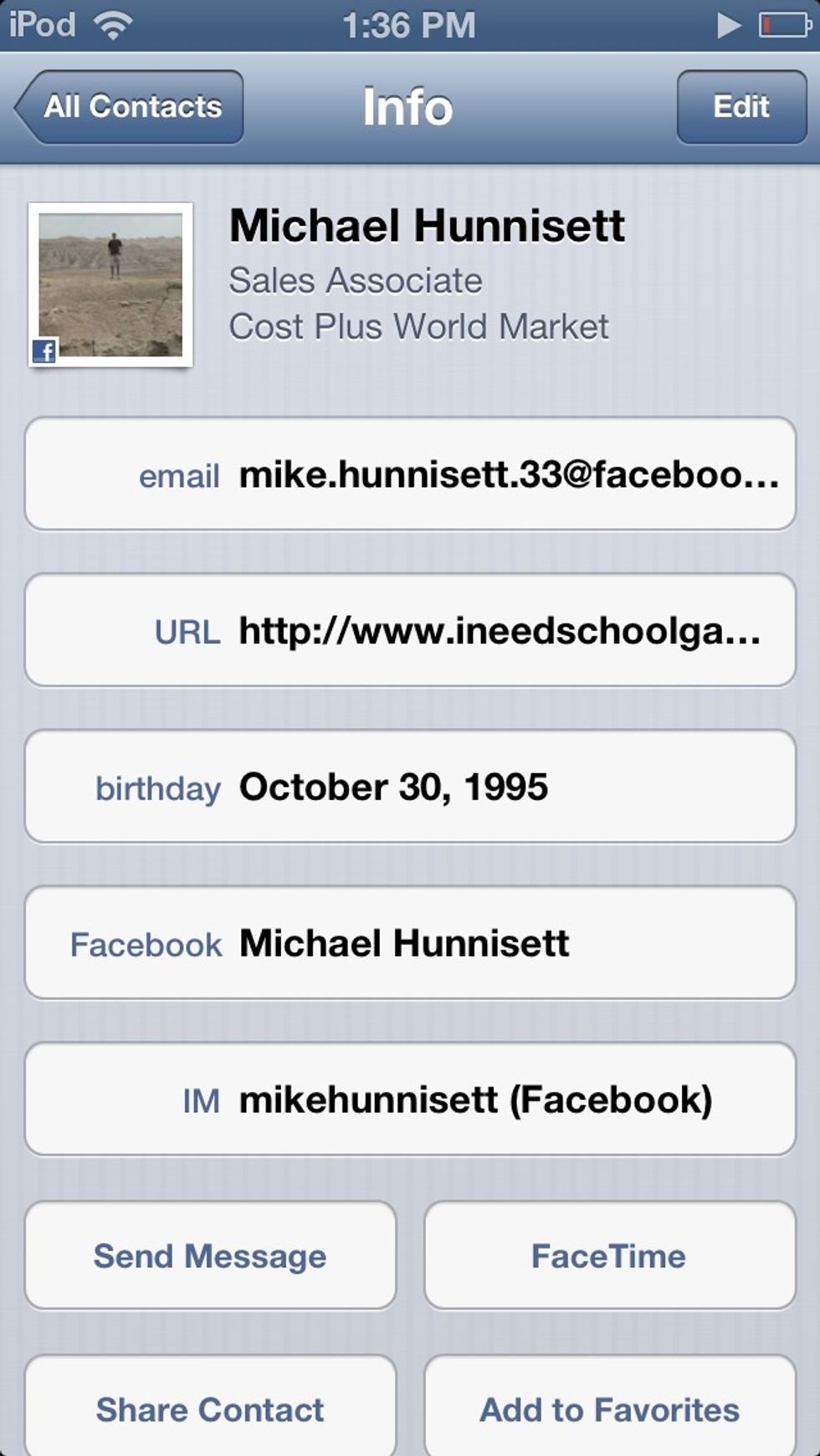 Your contacts will look like this.