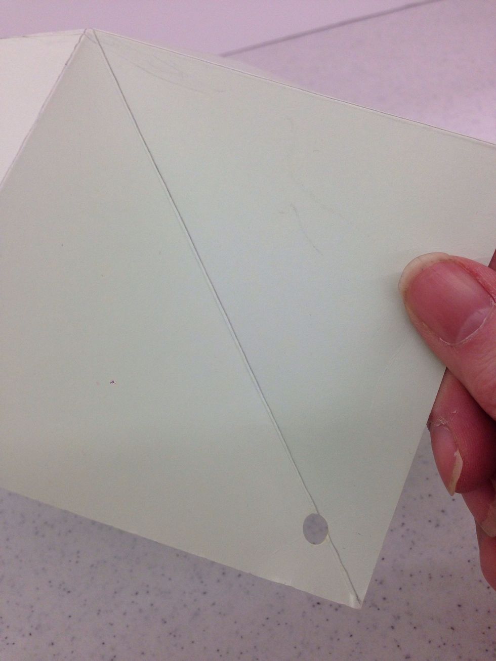 Your corner holes will look like this.