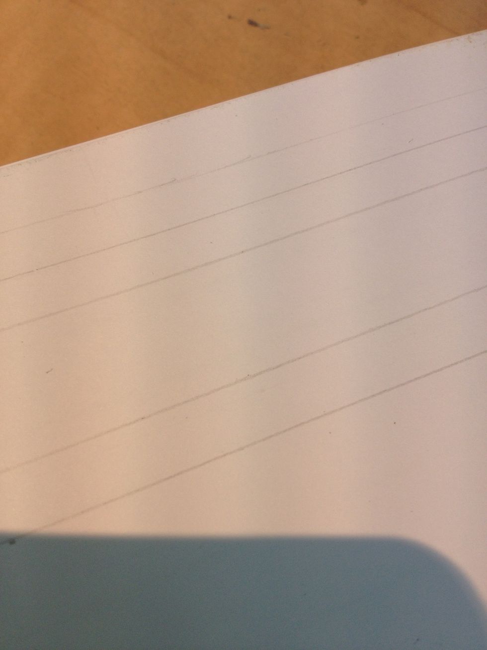 Your drawing should look something like this. The 2 lines are in the middle of your upper and under lines. They mark the space for your chapital characters , and the sticks of the 'P' 'Y' 'T' 'K'.