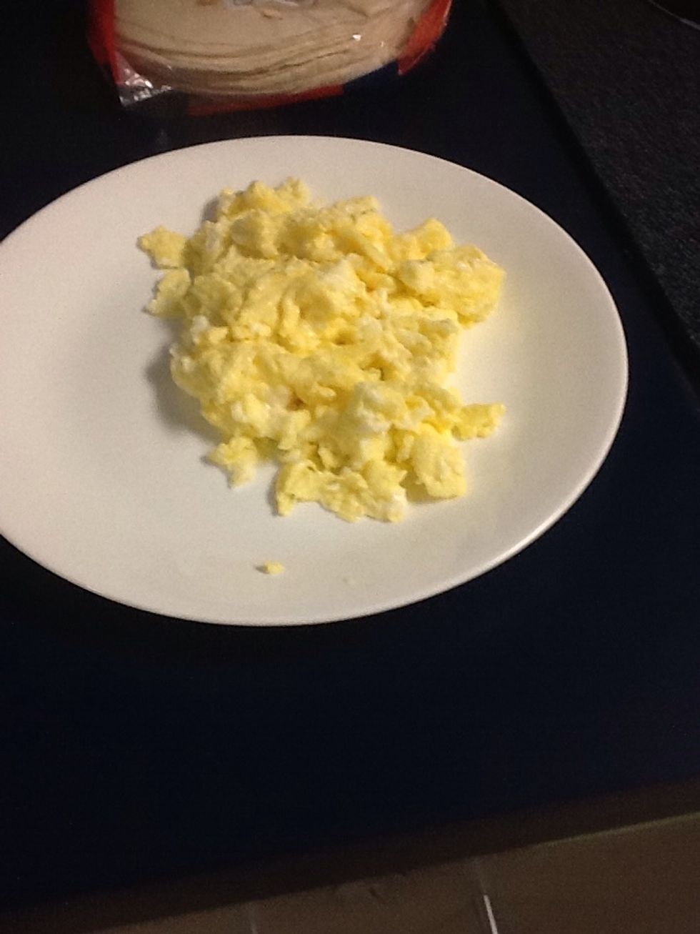 Your eggs are done and now it's time for the tortillas :)