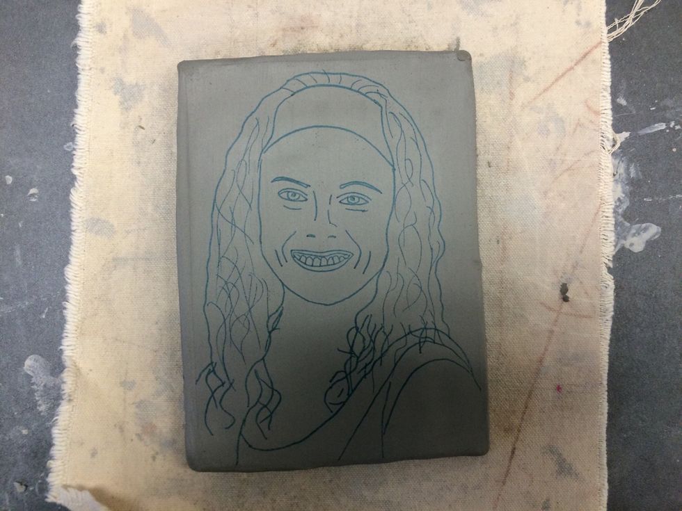 Your face is now on your piece of clay!