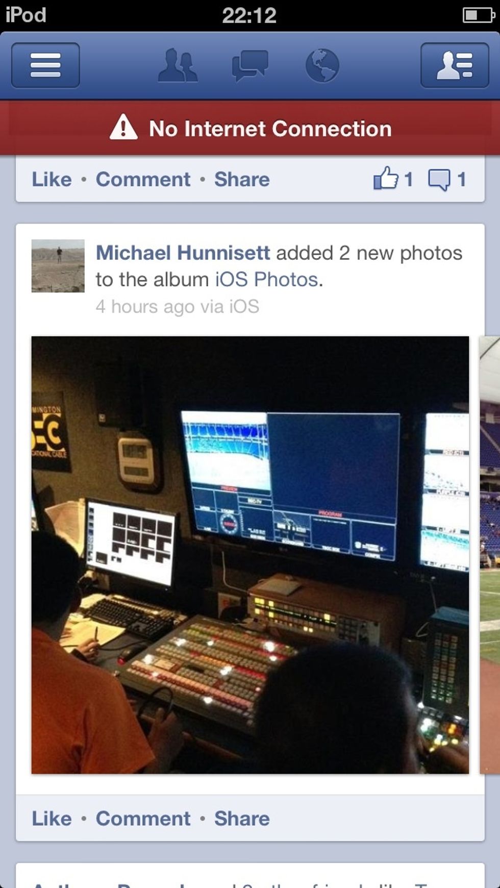 Your Facebook photos will appear in the 'iOS photos' album.