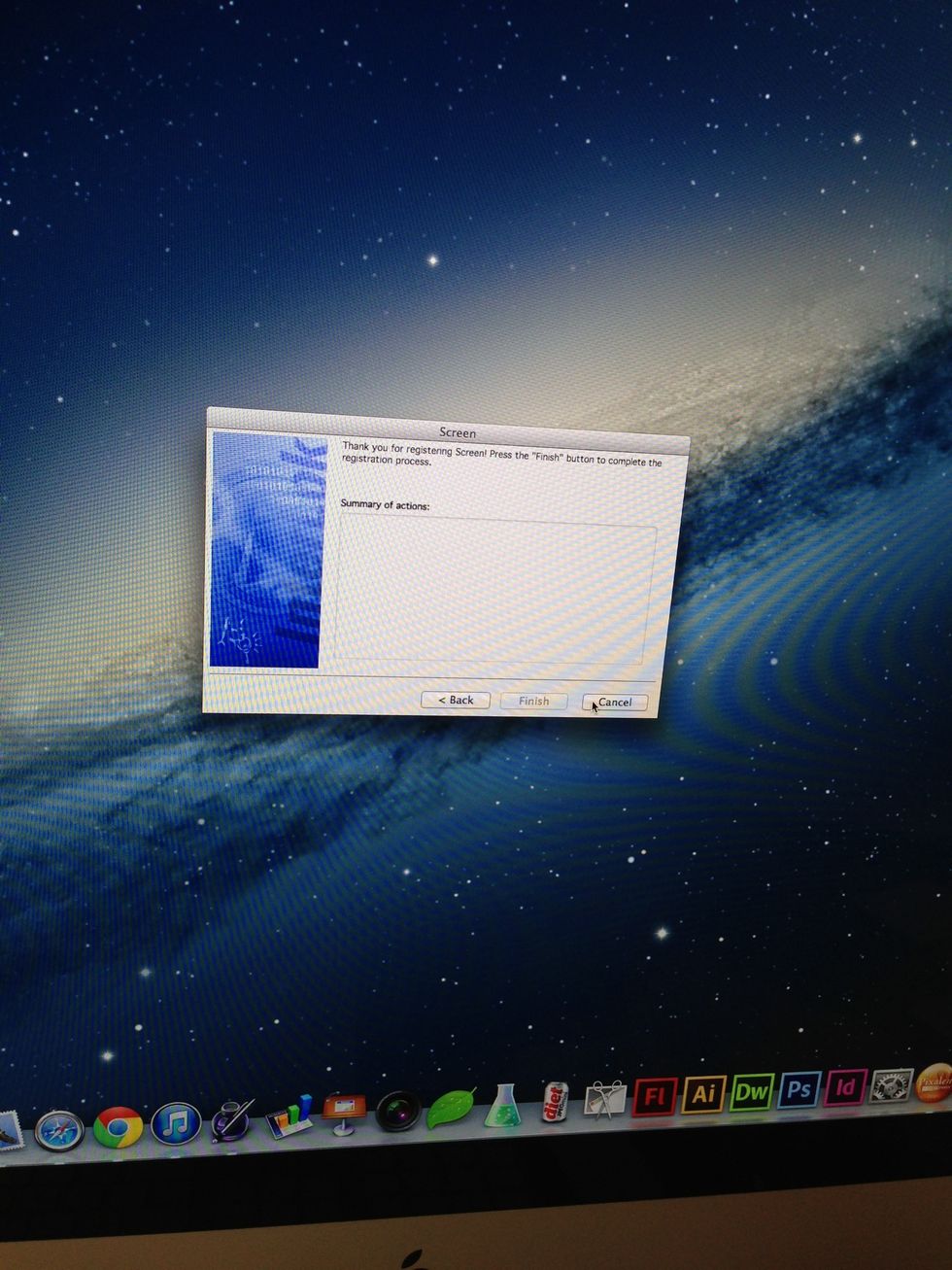 Your finished! Click "cancel" to close the window.