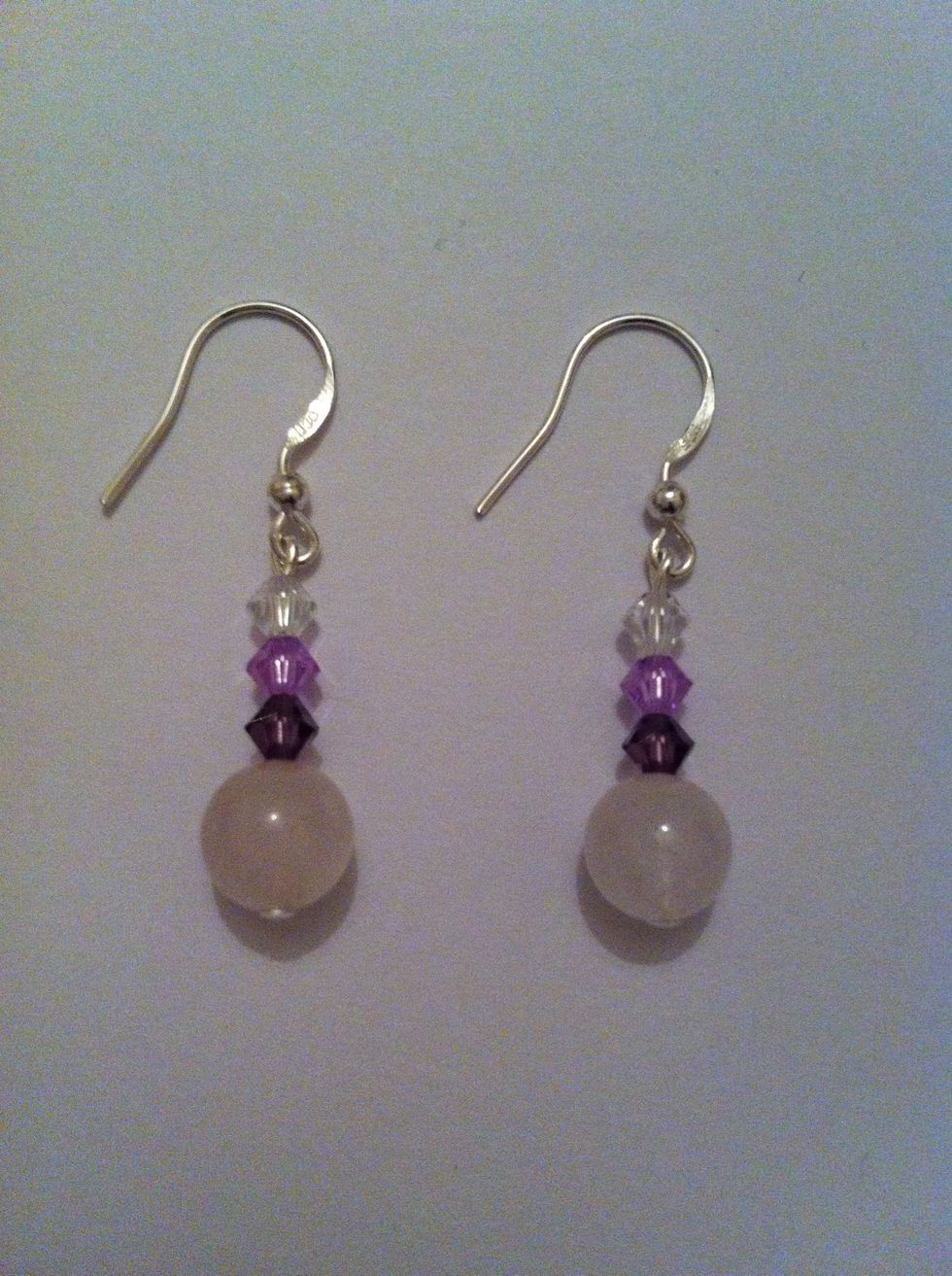 Your finished earrings! Wear or give as a gift