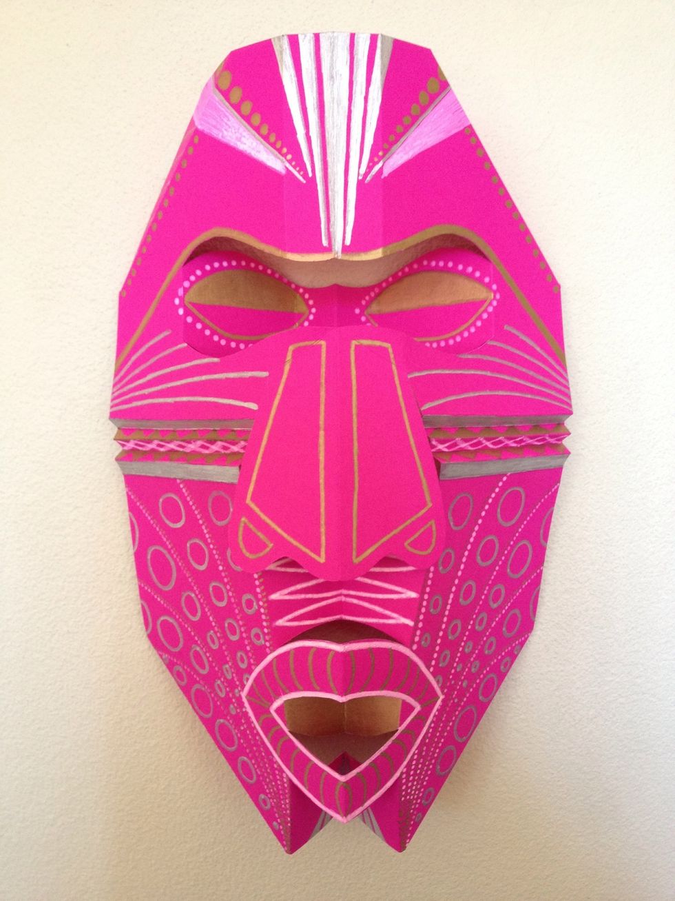 Your finished mask is now ready to hang. Enjoy!