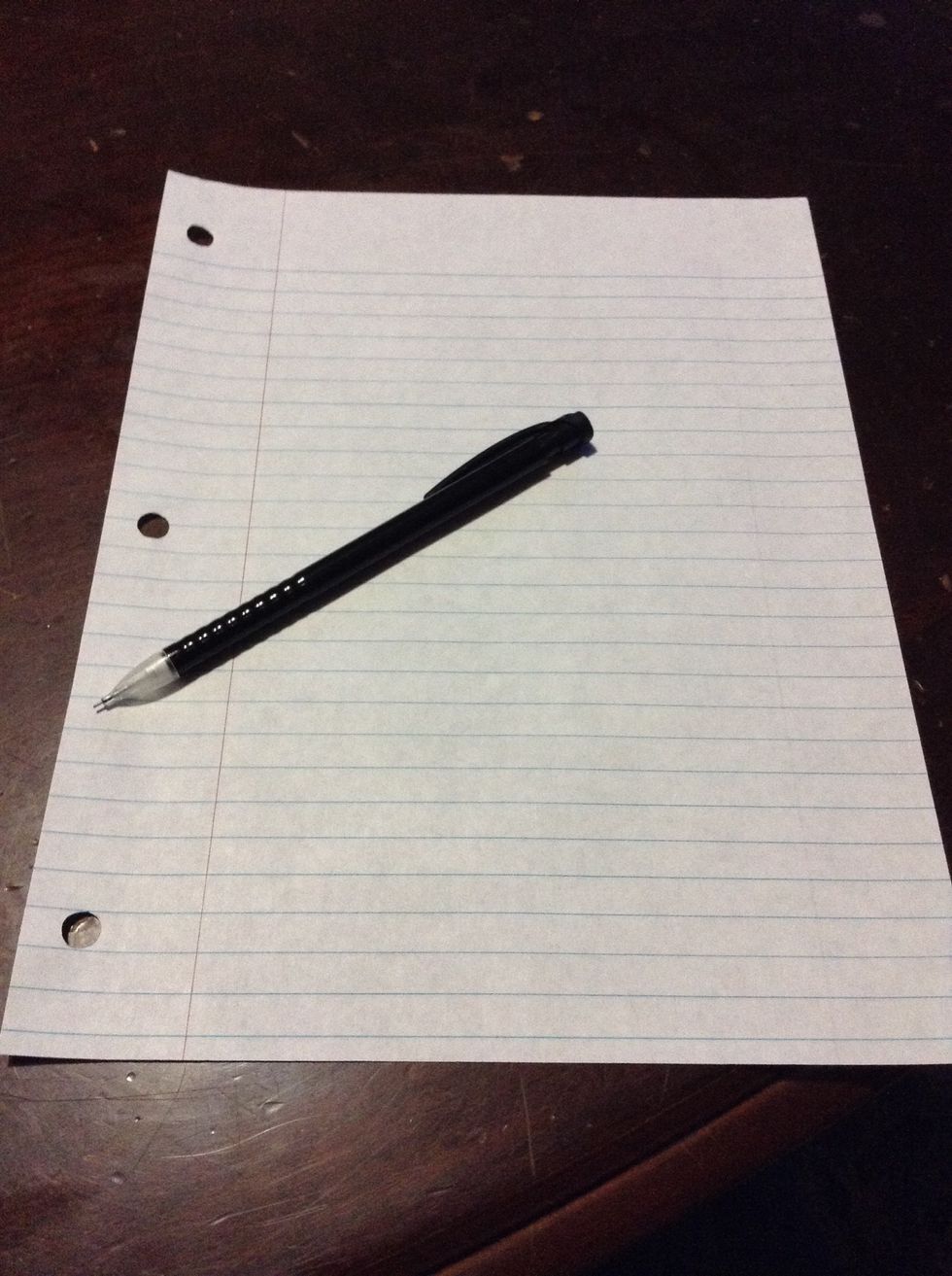 Your going to need a pencil and paper.