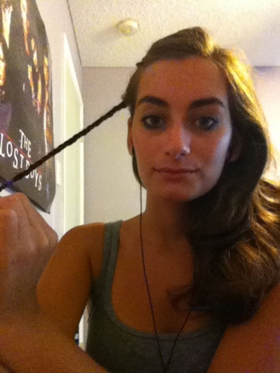 Your hair needs to be VERY VERY dirty! You also need to braid (plait) the section you want to dread the day before and sleep in it overnight.