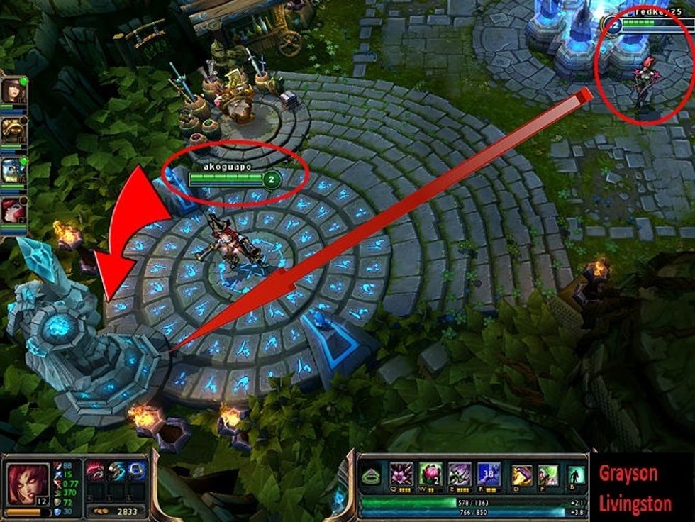 Your health is represented by the green bar in the lower left as well as above your character. The easiest way to heal yourself is by returning to base, which is done by pressing the \u201cB\u201d key.