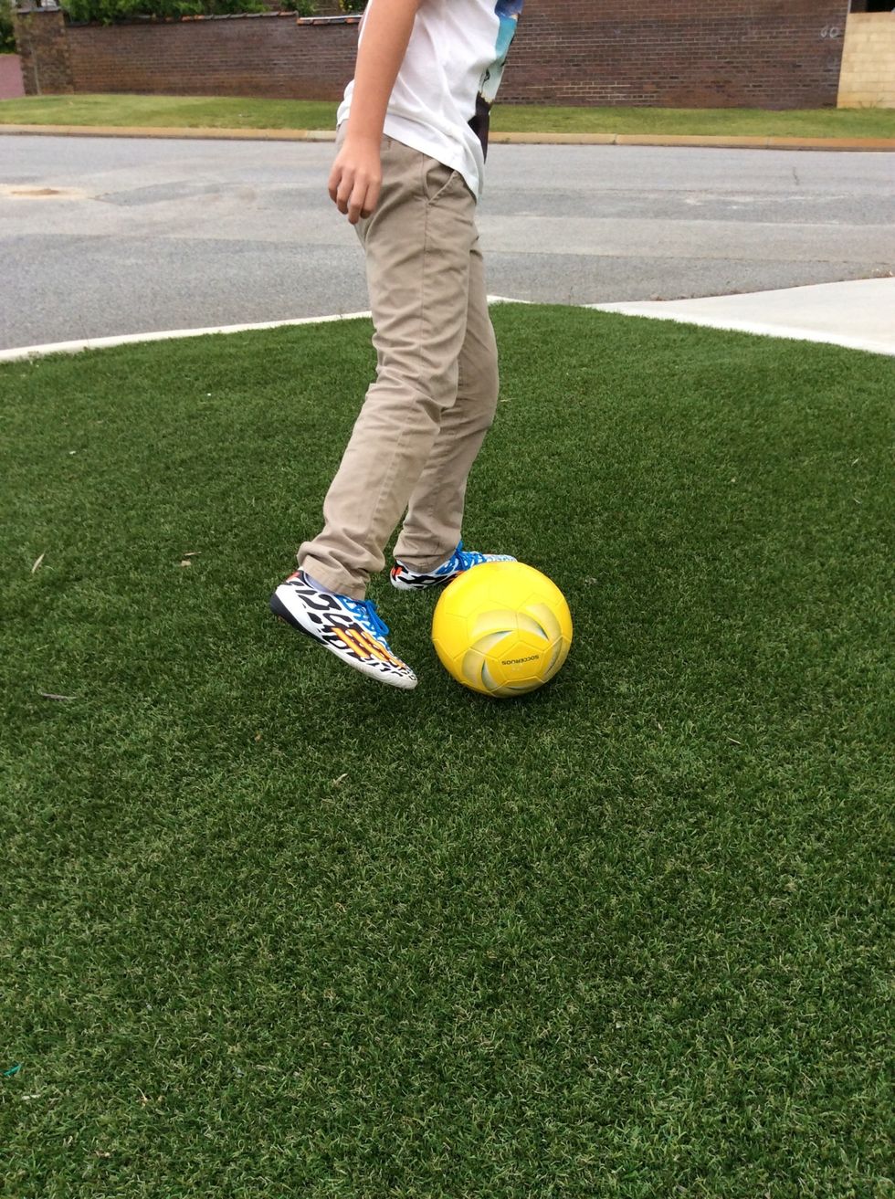 Your less dominant foot closest to the soccer ball is called your planter foot, this foot is for balance. which is very important.