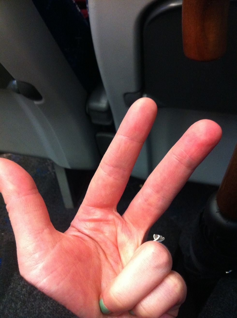 Your middle finger makes... 3!