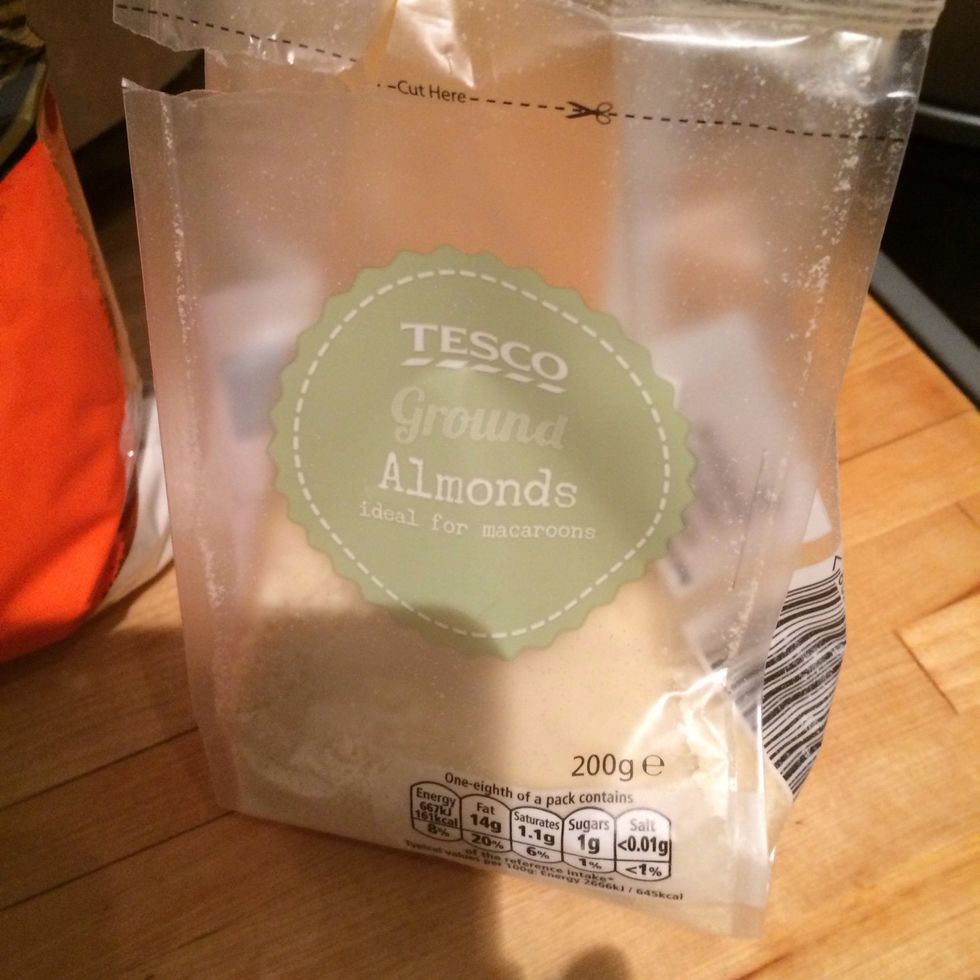 Your need 100g off ground almond