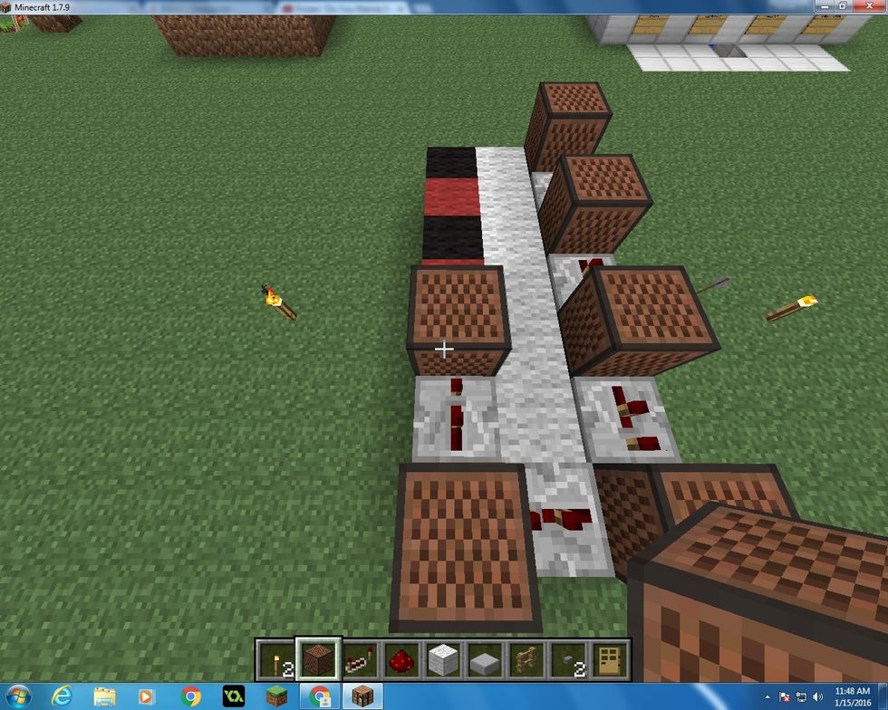 Your next Note Block that you take this time, has to be right clicked 22 times.