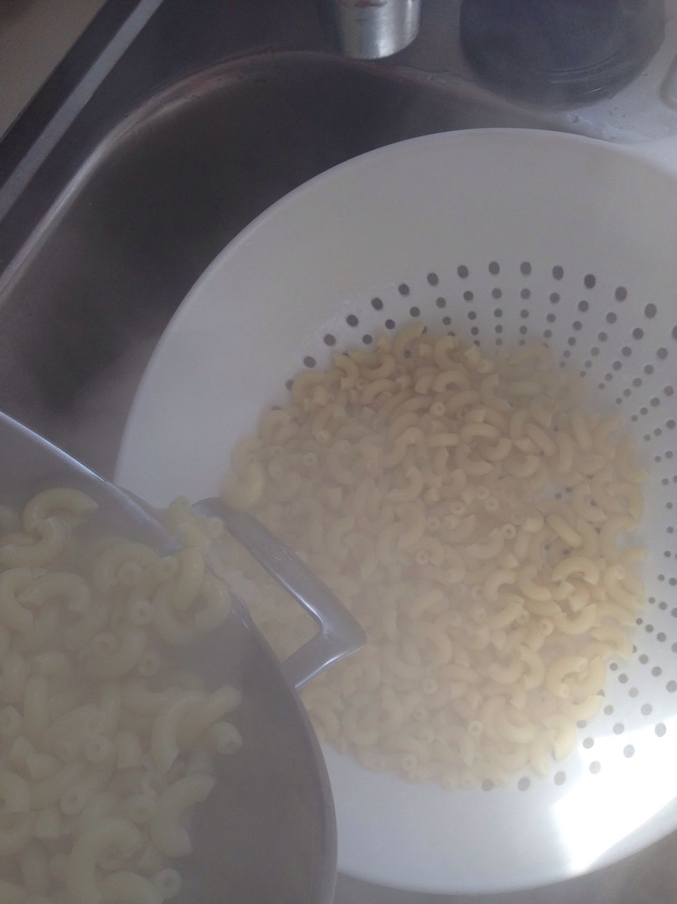 Your noodles should be slightly firm, not fat! Drain your noodles but don't rinse!