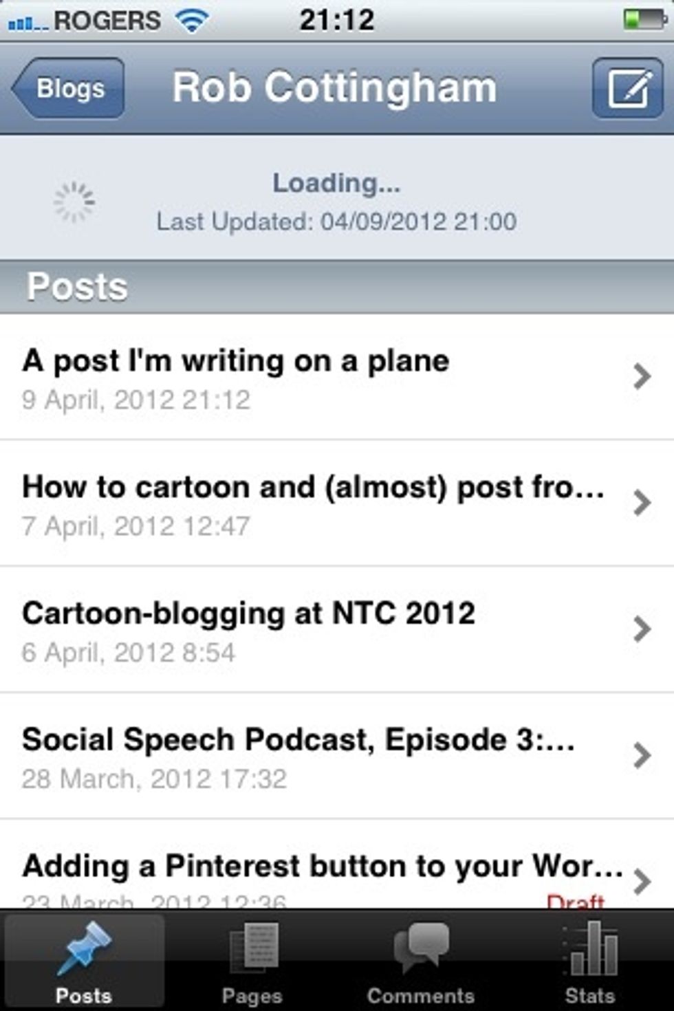 Your post will now upload to the server...