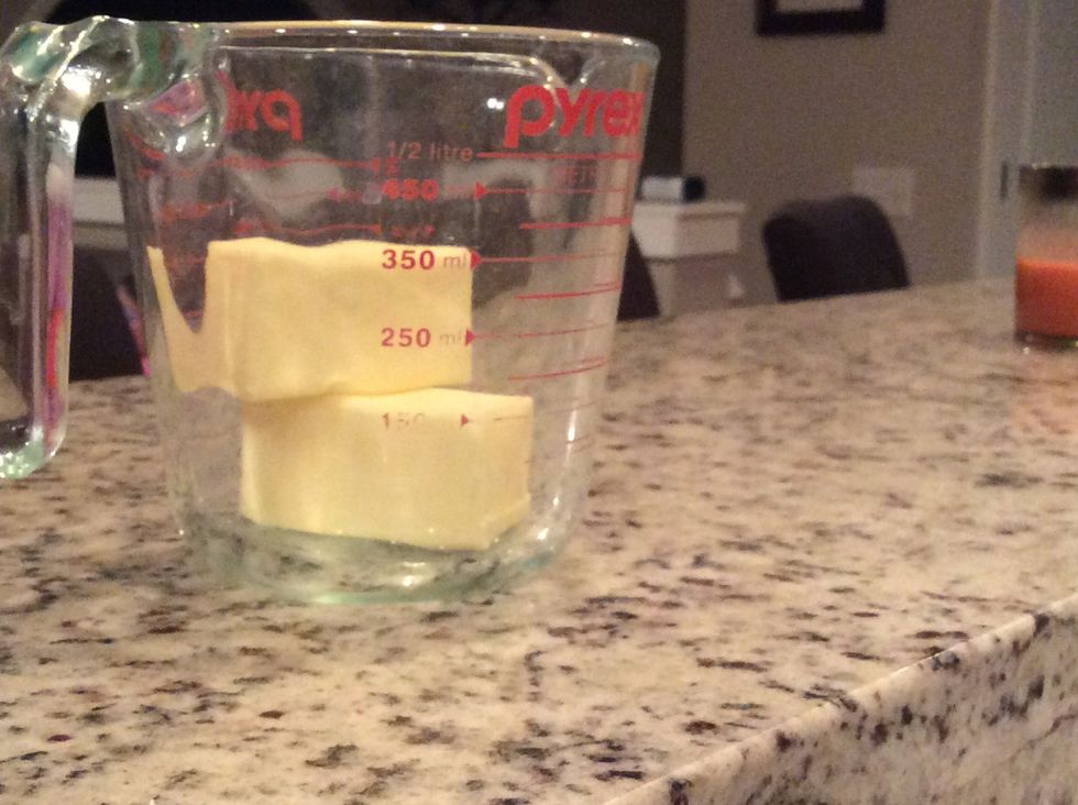 Your put your butter in the measuring cup