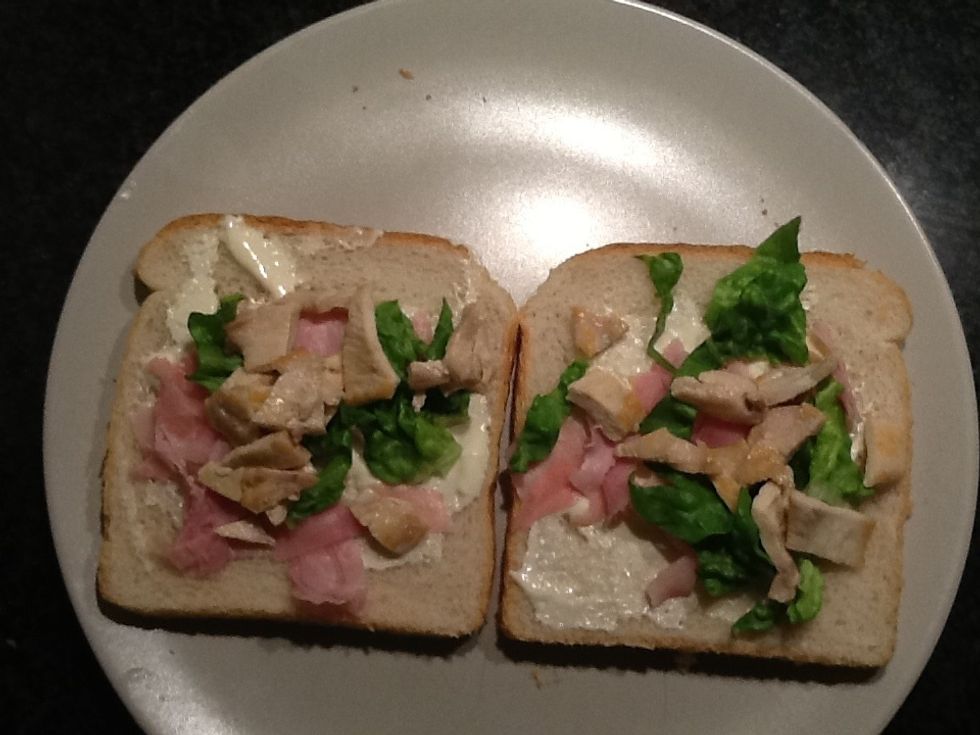 Your sandwich would look like this.